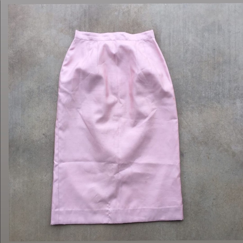 1950s pink pencil skirt